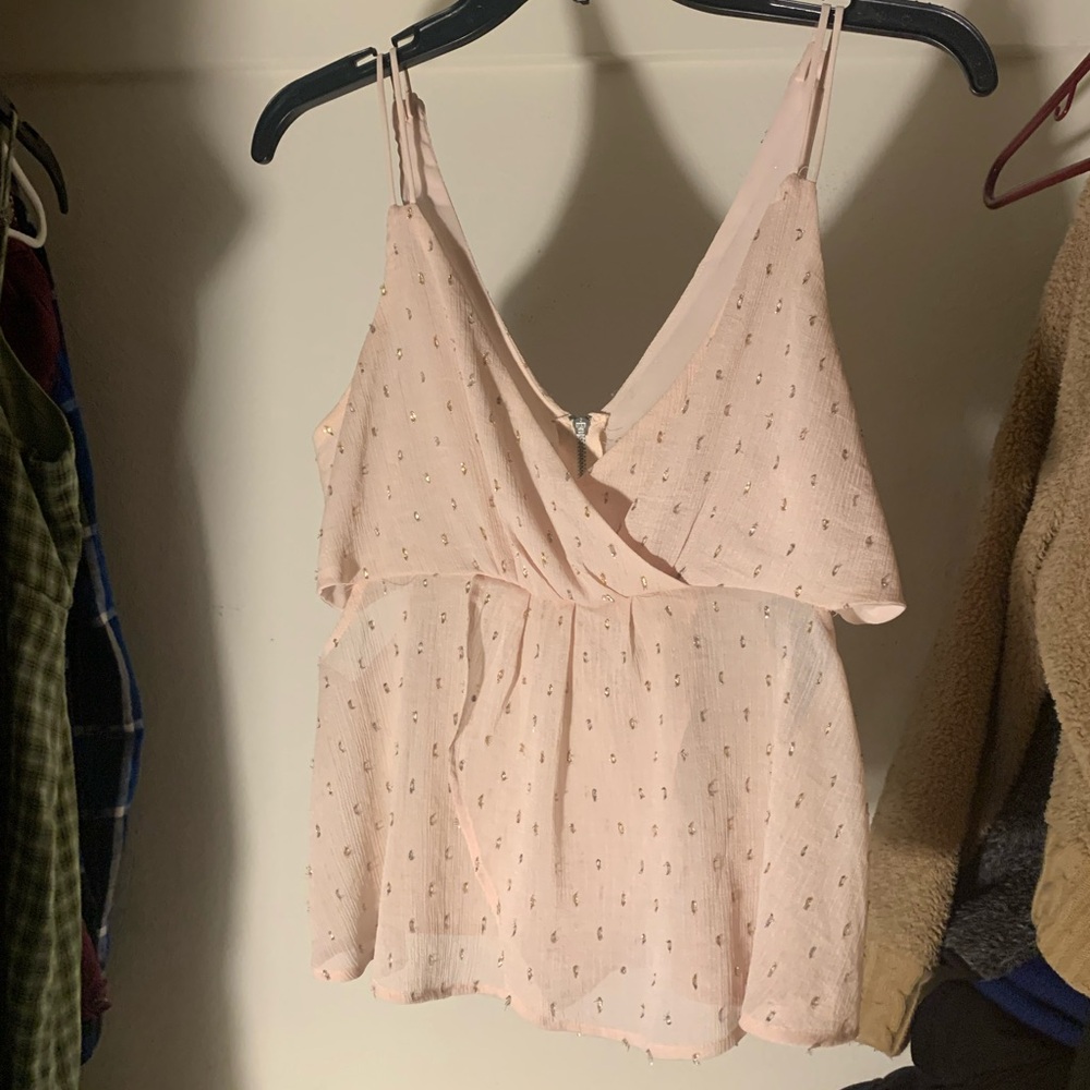 EXPRESS Pink sheer top